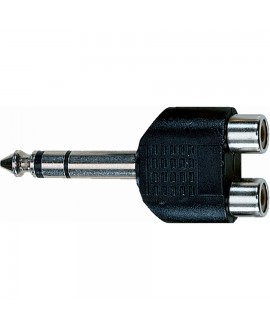 Quik Lok AD/272 Klinke TRS Stereo 6.3 Adapter/2x Phono RCA Buchse Adapter