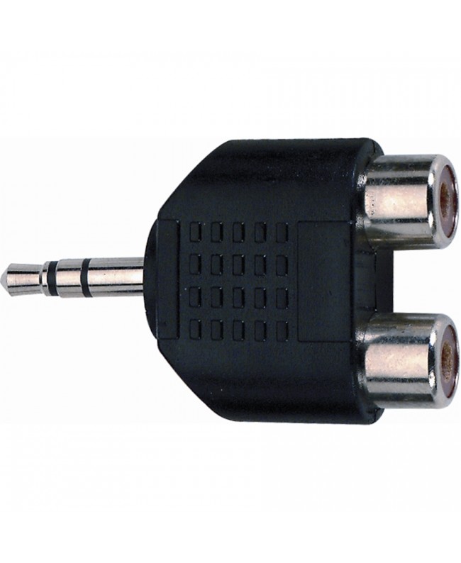 Quik Lok AD/273 MiniJack TRS Stereo 3.5/2x Phono RCA Buchsenadapter