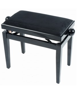 Quik Lok PB/010 BK L Panca in Legno Nero Lucido per Pianoforte