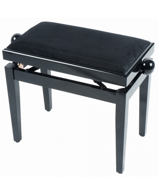 Quik Lok PB/010 BK L Glänzend Schwarz Holz Klavierbank Hocker