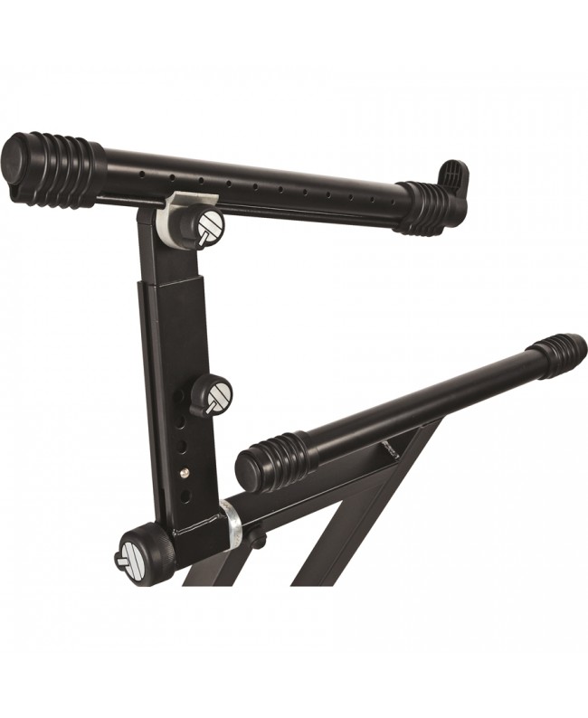 Quik Lok QL/742 Supporto Professionale per 2 Tastiere con Struttura X e Telaio Doppio