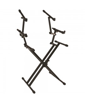 Quik Lok QL/723 Professional Stand for 3 Keyboards with X-Frame and Double Frame Keyboard Supports