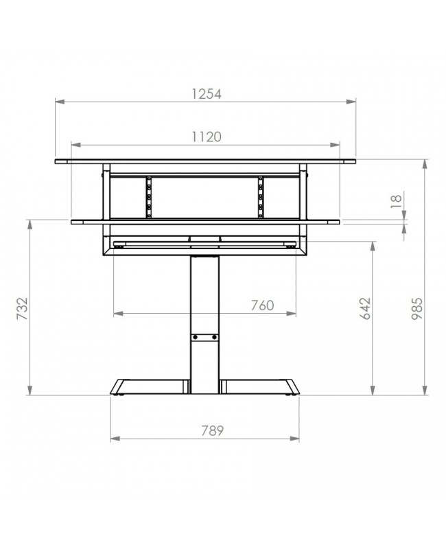 Quik Lok Z/460 BK Workstation a 3 Ripiani Studiomöbel