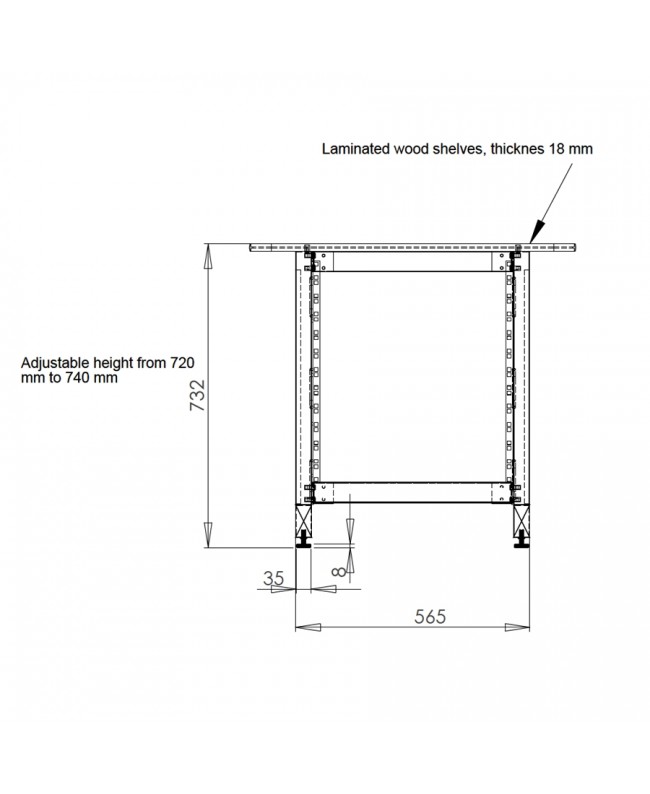 Quik Lok Z/612 BK Mobile Rack 12 Unità