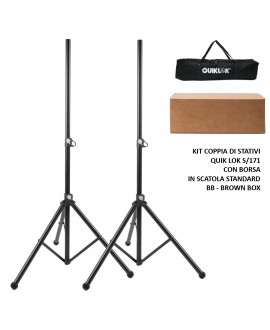 Quik Lok S/171 PAK-BB Brown Box Paar Ständer mit Tasche
