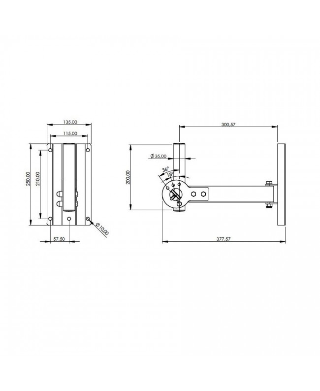 Quik Lok QL/950 Coppia di Supporti a Muro per Casse