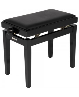Quik Lok PB/100 BK L Panca in Legno Nero Lucido per Pianoforte