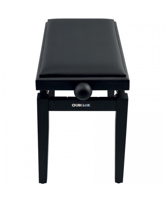 Quik Lok PB/100 BK S Panca in Legno Nero Satinato per Pianoforte Sgabelli