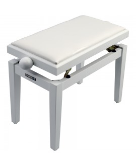 Quik Lok PB/100 WH S Panca in Legno Bianco Satinato per Pianoforte