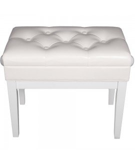 Quik Lok PB/106 WH L Glossy White Wooden Piano Bench