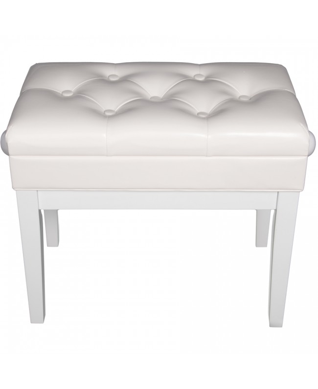 Quik Lok PB/106 WH L Glossy White Wooden Piano Bench
