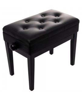 Quik Lok PB/106 BK L Panca in Legno Nero Lucido per Pianoforte