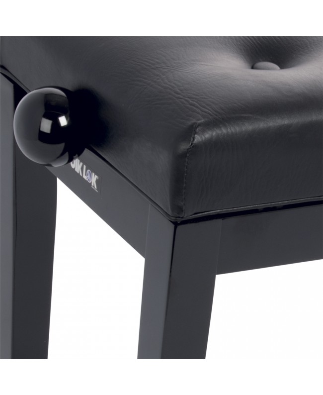 Quik Lok PB/105 BK L Glossy Black Wooden Piano Bench