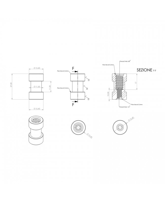 Quik Lok ADC/002 Photo Adapter 1/4 F - 3/8 F