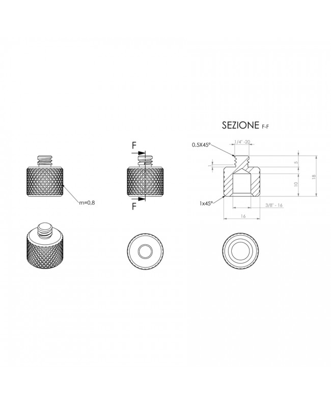 Quik Lok ADC/001 Photo Adapter 1/4 M - 3/8 F