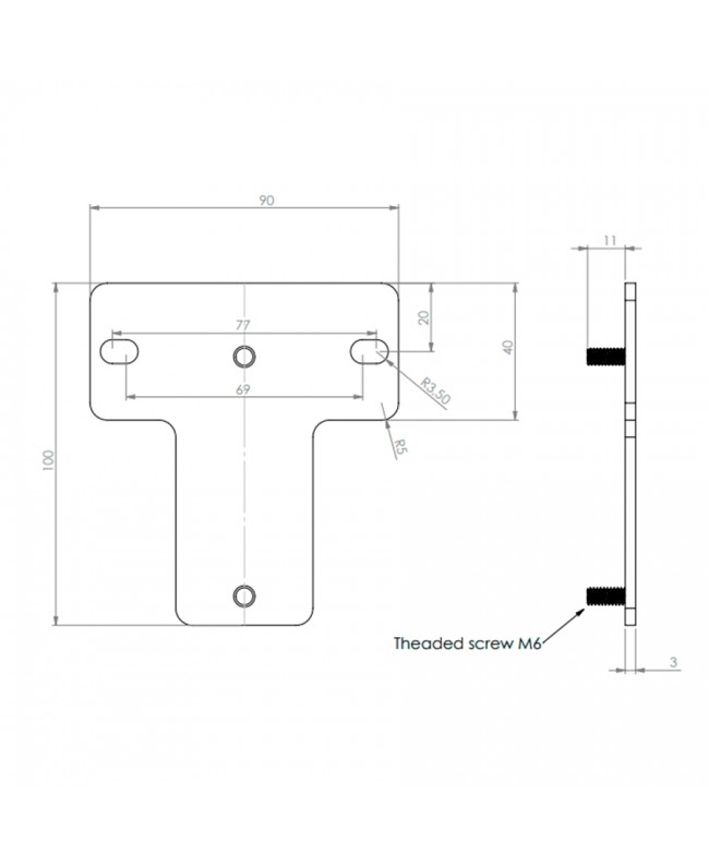Quik Lok ADS/001 Adapterplatte für Nahfeldmonitor