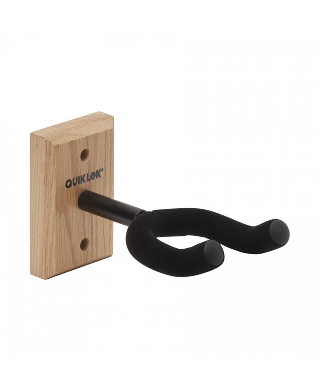 Quik Lok GSW/001 Wall Stand with Wood Base for Guitar and Bass Guitar
