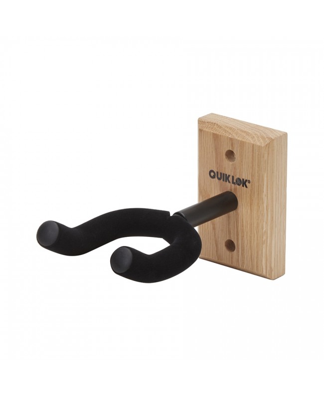 Quik Lok GSW/001 Supporto a Muro con Base in Legno per Chitarra e Basso Supporti a muro