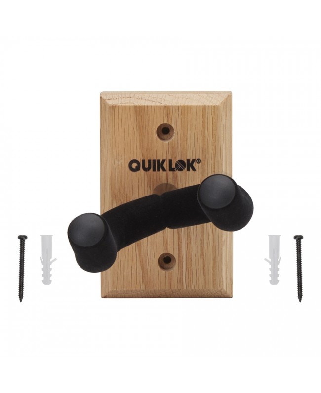 Quik Lok GSW/001 Wall Stand with Wood Base for Guitar and Bass Guitar Wall Mounts