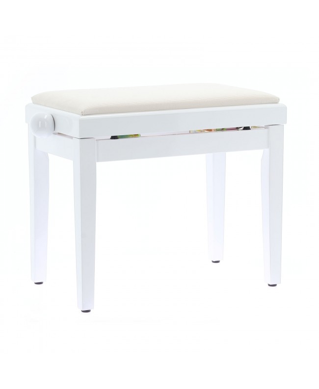 Quik Lok PB/010 WH S Klavierbank aus Holz in Satinweiß Hocker