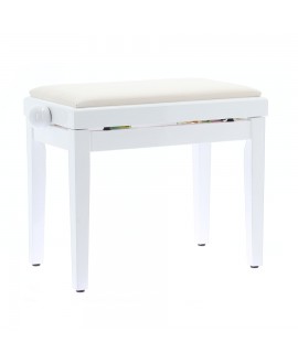 Quik Lok PB/010 WH L Glossy White Wooden Piano Bench