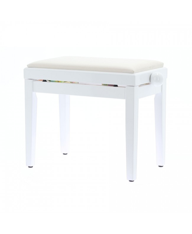 Quik Lok PB/010 WH L Glossy White Wooden Piano Bench