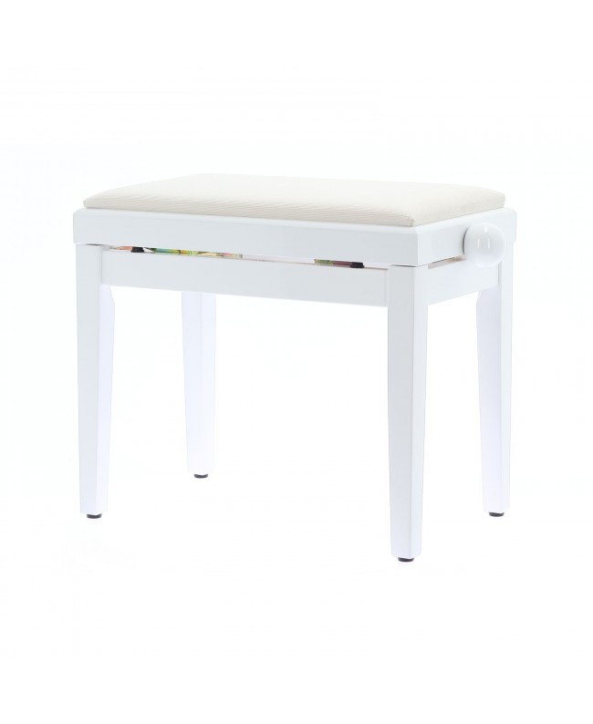 Quik Lok PB/010 WH S Satin White Wood Bench for Piano