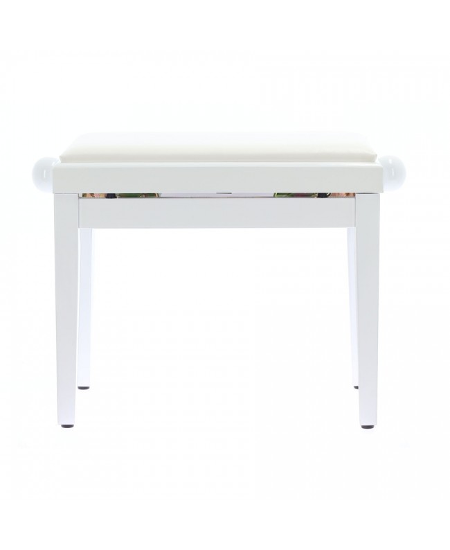Quik Lok PB/100 WH L Glossy White Wooden Piano Bench