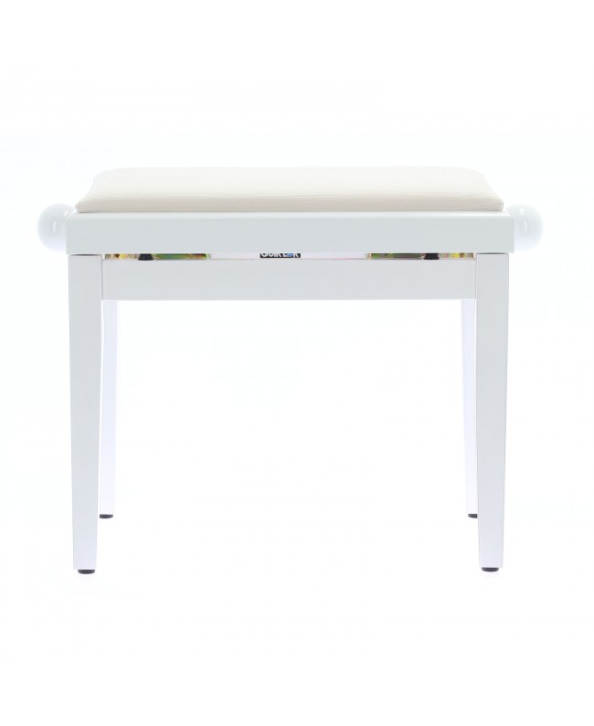 Quik Lok PB/010 WH S Panca in Legno Bianco Satinato per Pianoforte Sgabelli