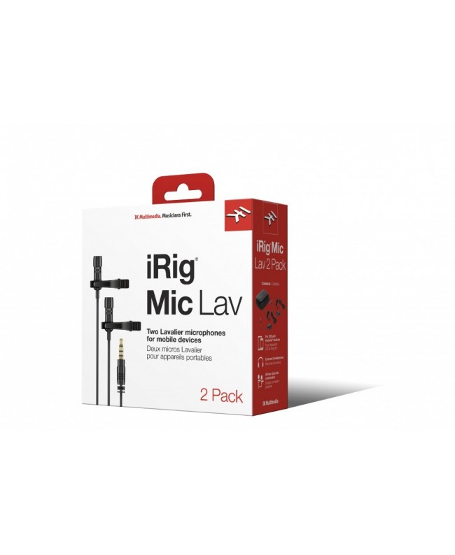 IK Multimedia iRig Mic Lav 2 Pack Lavalier Microphones