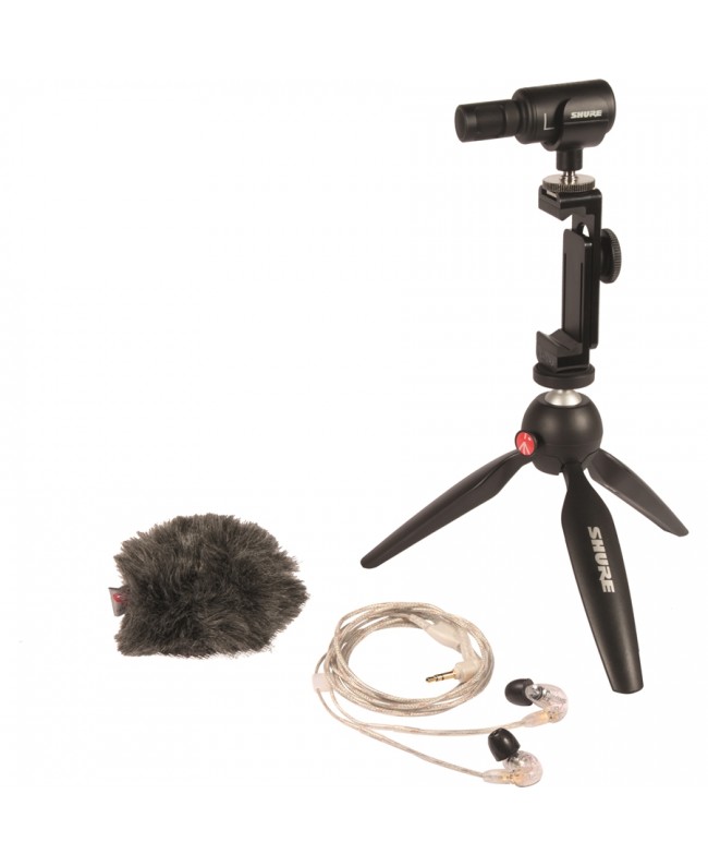 Shure MV88-215CL-BNDL Kit mic MV88 e auricolari SE215-CL Smartphone Video Bundles