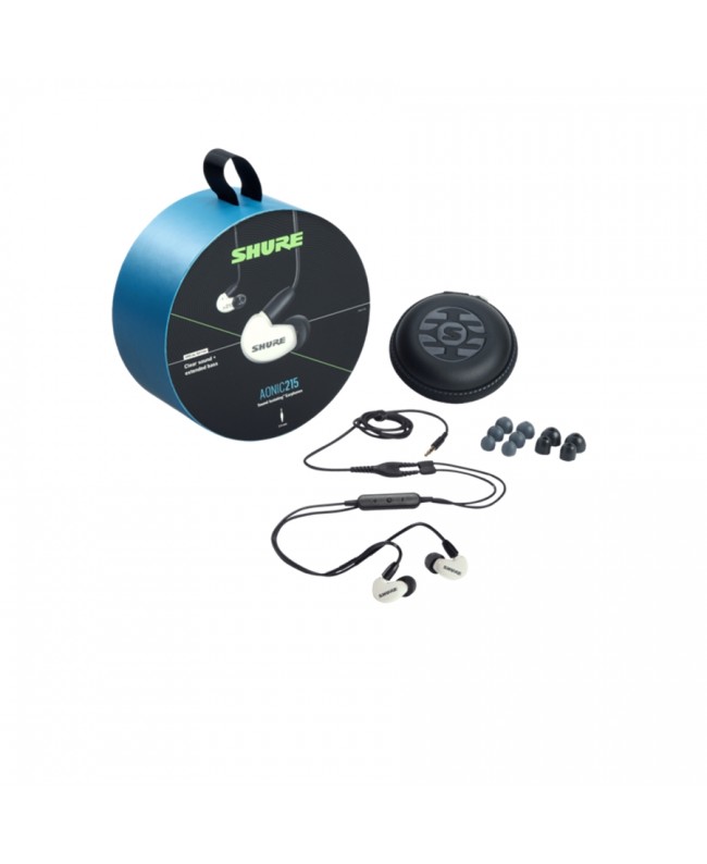 Shure SE215DYWH+UNI-EFS AONIC 215 Auricolari colore bianco