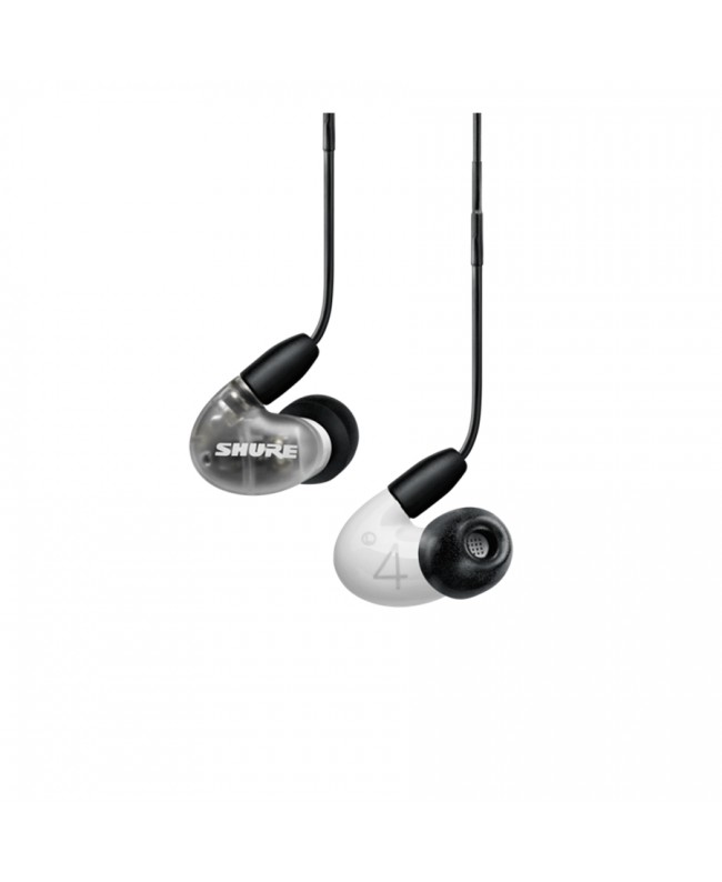 Shure SE42HYW+UNI-EFS AONIC 4 Earphones color gray/white