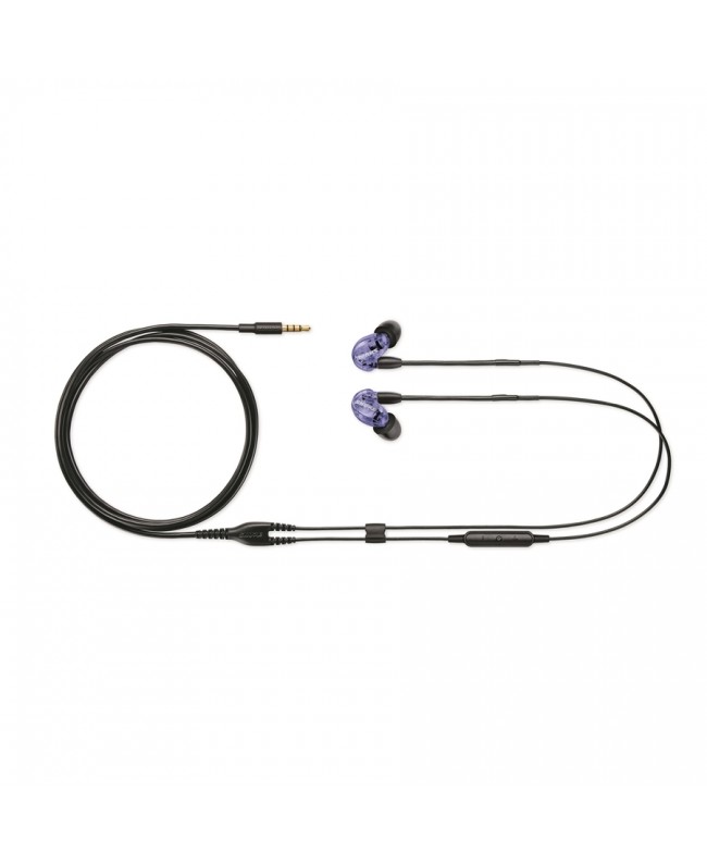 Shure SE215 Purple with mic cable and controller