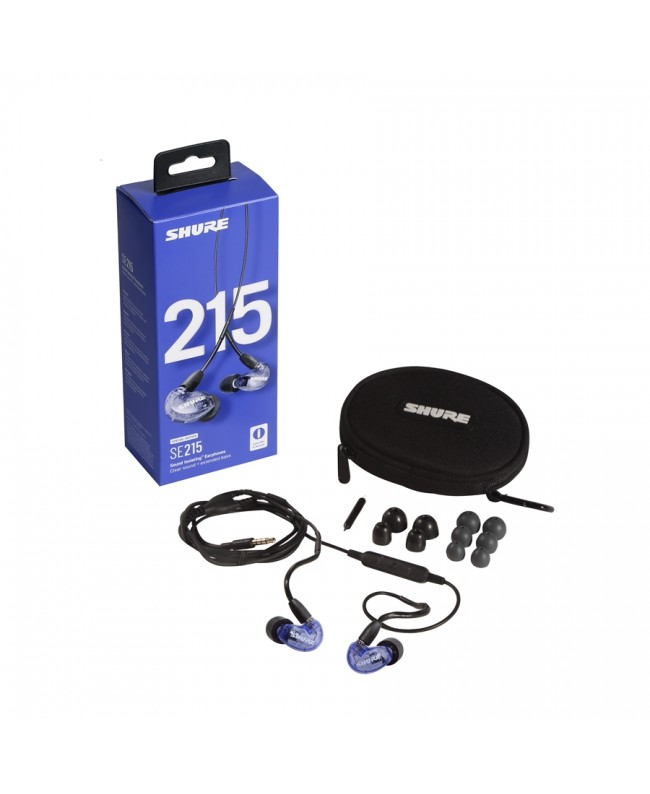 Shure SE215 Purple with mic cable and controller