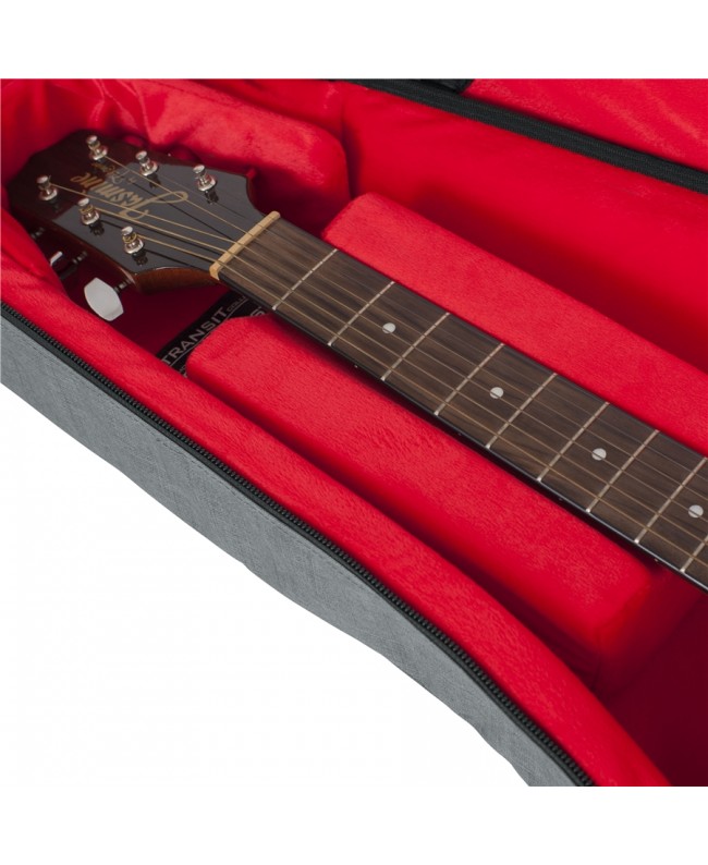Gator Cases GT-ACOUSTIC-GRY Acoustic Guitar Transit Bag Light Grey Instrument Cases & Bags