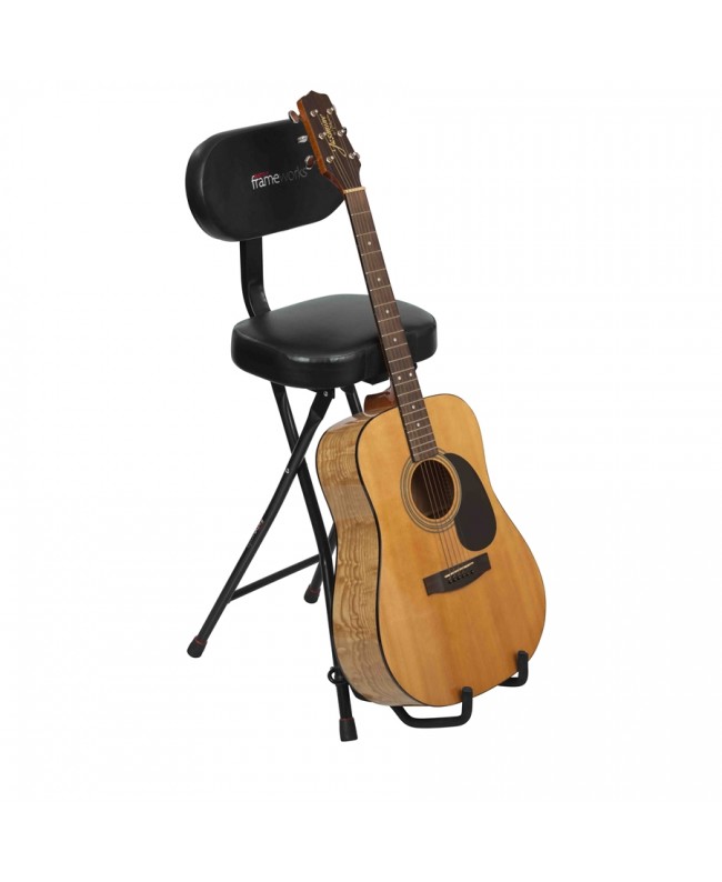 Gator Frameworks GFW-GTR-SEAT Sgabello con stand per chitarra Sgabelli