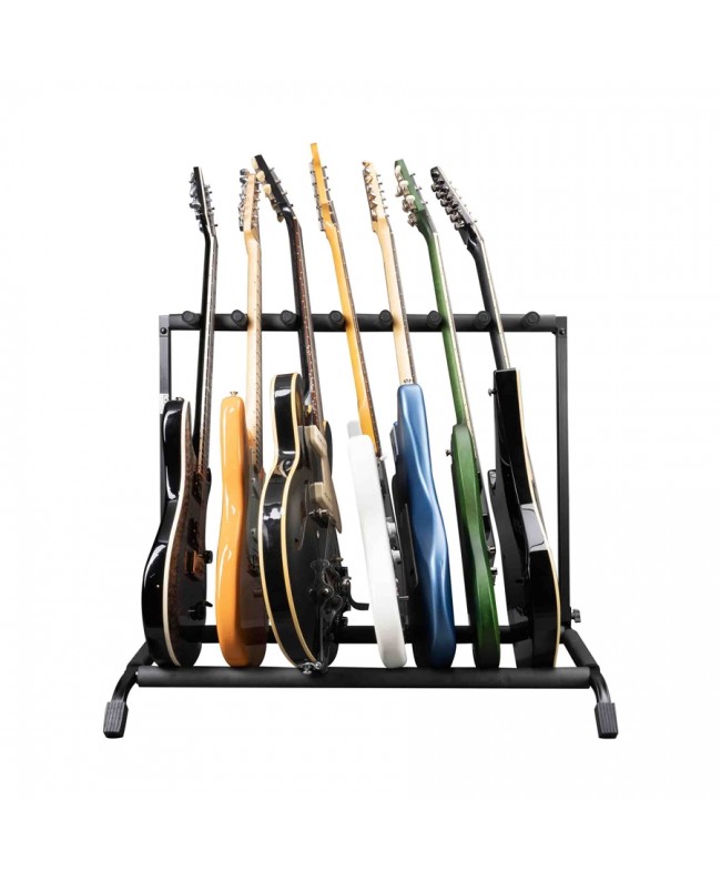 Gator Frameworks RI-GTR-RACK7 Folding Stand for 7 Guitars Electric Guitar Stands