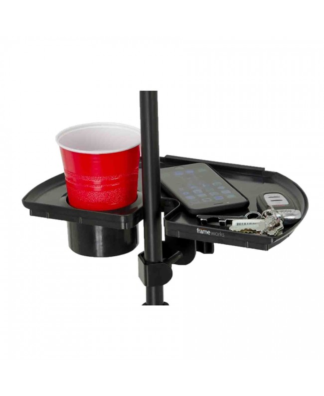 Gator Frameworks GFW-MICACCTRAY Vassoio per accessori con portabicchiere per asta microfonica Accessories
