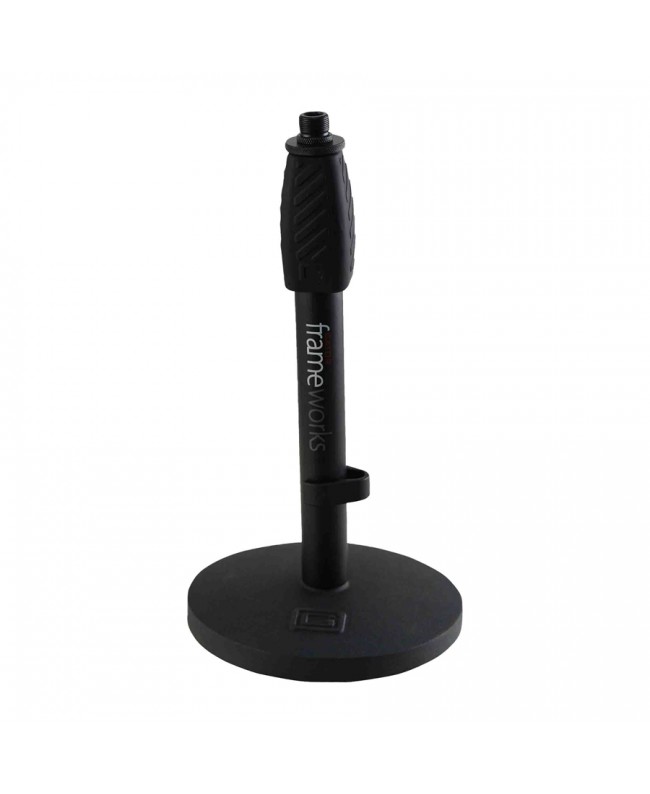Gator Frameworks GFW-MIC-0601 Desktop microphone stand with 15 cm round base and adjustable height 25-38 cm Table Stands