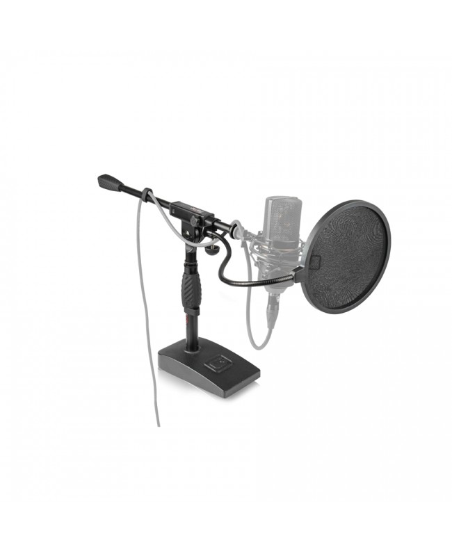 Gator Frameworks GFW-MIC-0821 Supporto microfonico per grancassa e amplificatore con braccio da 40,6 cm e base compatta Suppo...