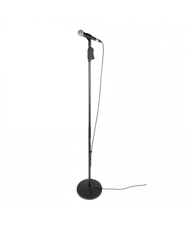Gator Frameworks GFW-MIC-1201 Microphone stand with 30.5 cm round base and adjustable height from 101.6 to 160 cm Floor Stands