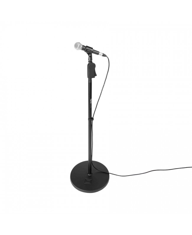Gator Frameworks GFW-MIC-1201 Microphone stand with 30.5 cm round base and adjustable height from 101.6 to 160 cm Floor Stands