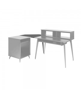 Gator Frameworks GFW-ELITEDESKCRNR-BLK Elite-Arbeitsplatz Schreibtisch Ecke in schwarz für Studios und Kreative Studiomöbel