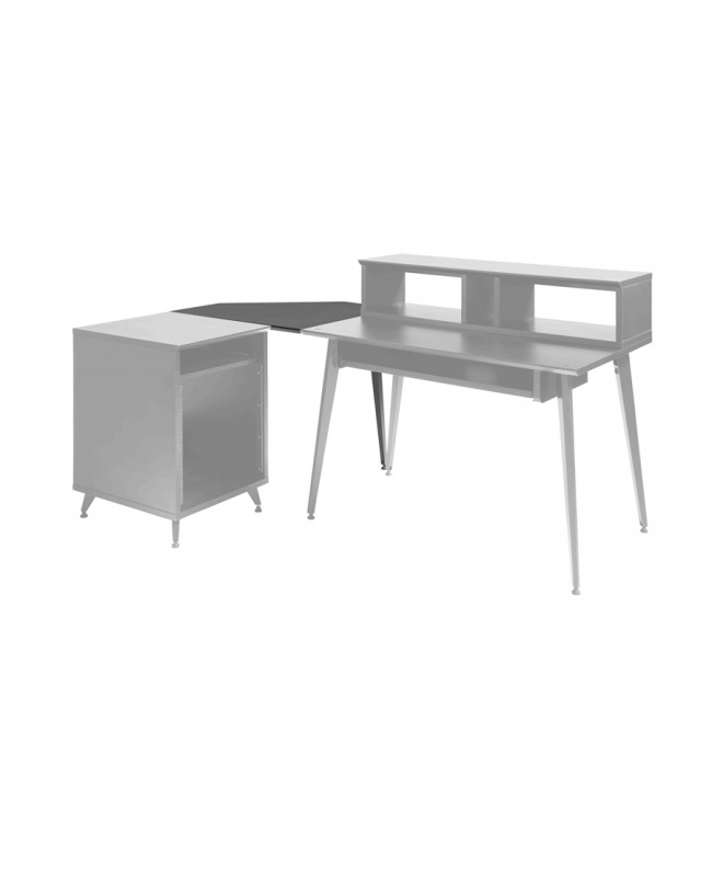 Gator Frameworks GFW-ELITEDESKCRNR-BLK Elite-Arbeitsplatz Schreibtisch Ecke in schwarz für Studios und Kreative Studiomöbel