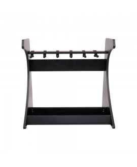 Gator Frameworks GFW-ELITEGTR5RK-BLK Rack per chitarre 5-7 posti in finitura nera Studiomöbel