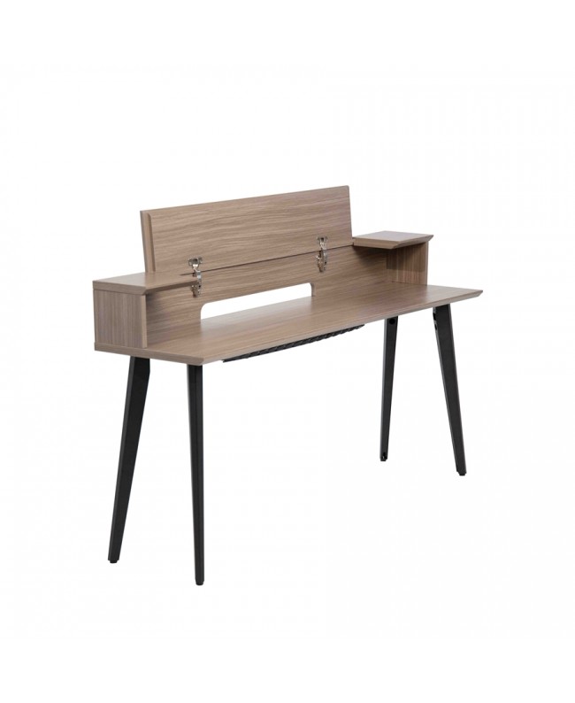 Gator Frameworks GFW-ELITEKEYTBL88-GRY Workstation in legno per tastiere fino a 88 tasti, colore grigio driftwood Studiomöbel