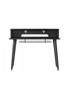Gator Frameworks GFW-ELITEKEYTBL61-BLK Workstation in legno nera per tastiere fino a 61 tasti Studiomöbel