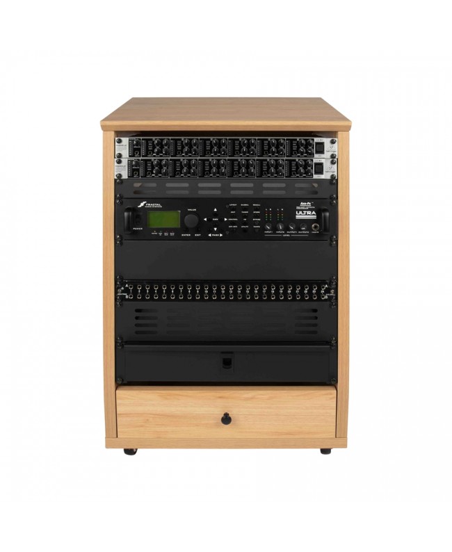 Gator Frameworks GFW-ELITESTUDIORK12-MPL Rack da studio inclinato 12 unità con finitura in acero naturale opaco Rack 19"