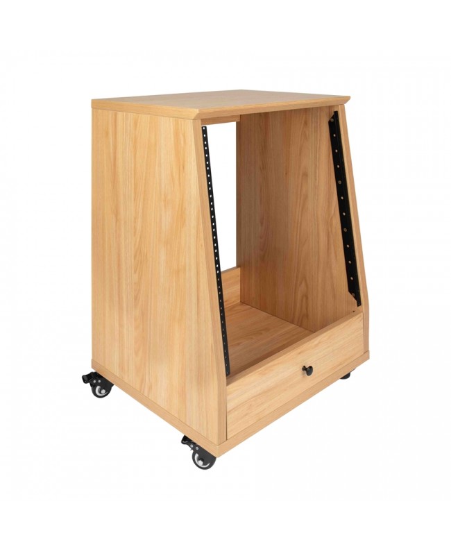 Gator Frameworks GFW-ELITESTUDIORK12-MPL Rack da studio inclinato 12 unità con finitura in acero naturale opaco 19" Rack